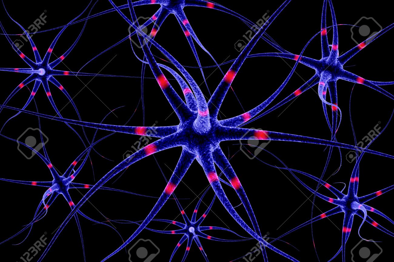 Neurona ilustrada digitalmente