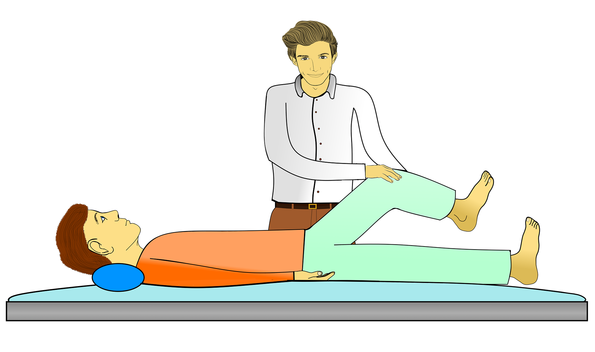 Masajes y ejercicios de rehabilitación